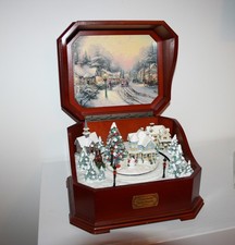 Ardleigh Elliott Thomas Kinkade Christmas Holiday Memories Large Music Box Wood