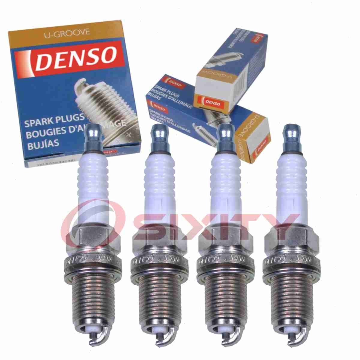 4 pc DENSO 3165 Standard U-Groove Spark Plugs for K22PR-U 4644 22401-53J07 jm