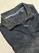 NWT Perry Ellis Men  s Small 1/4 Zip Pullover Sweater Charcoal Heather