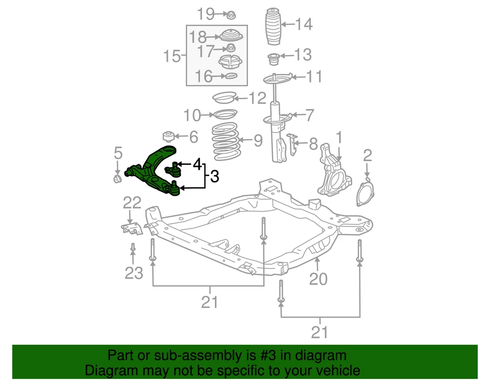 Brazo de control inferior genuino GM 10356342 Foto 2 de 2