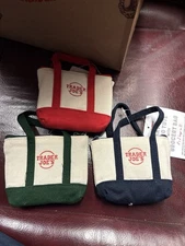 Set Of 3 Trader Joe's Micro Tote w/Grocery Bag - New W/ Tag - RED, Blue, Green