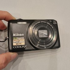 Nikon COOLPIX S6800 Digital Camera 16.0MP 12x Optical Zoom Black Fast Shipping