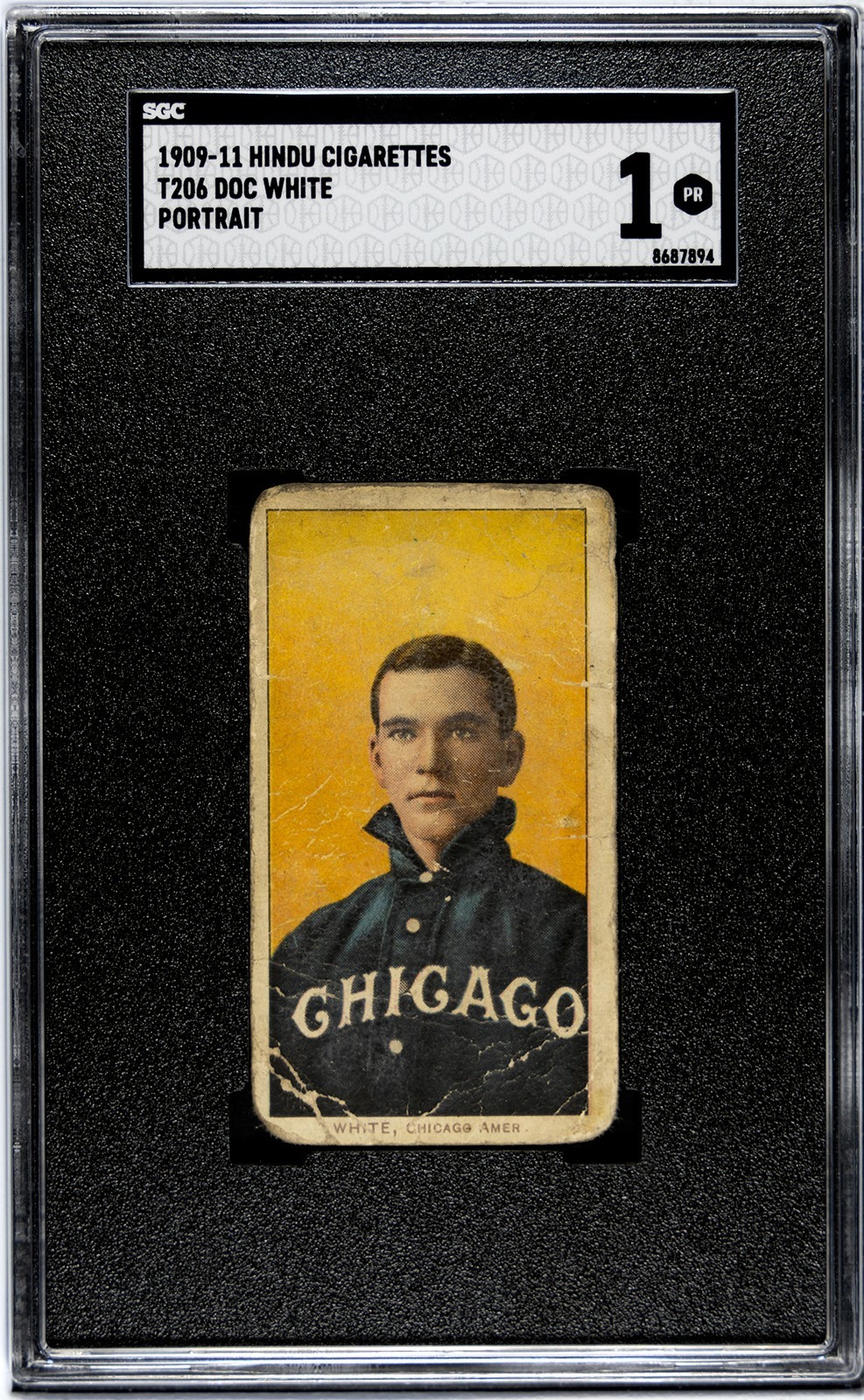 1909-11 T206 Hindu Brown Doc White SGC 1 - Chicago White Sox