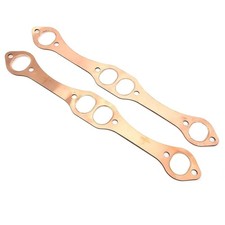 Oval Port Copper Header Exhaust Gaskets Compatible with 327 305 350 383 Reusable