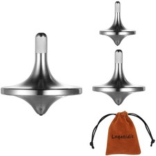 Loqatidis Stainless Steel Spinning Top Premium Exquisite Well Made Metal Desk