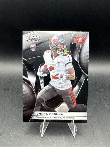 2025 Topps Chrome Black Emeka Egbuka [Blue Wave Refractor] #147 card