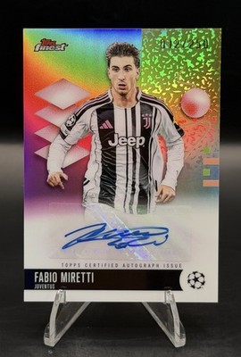2026 Topps Finest UCC Fabio Miretti Pink Refractor Auto /250 #BA-FA