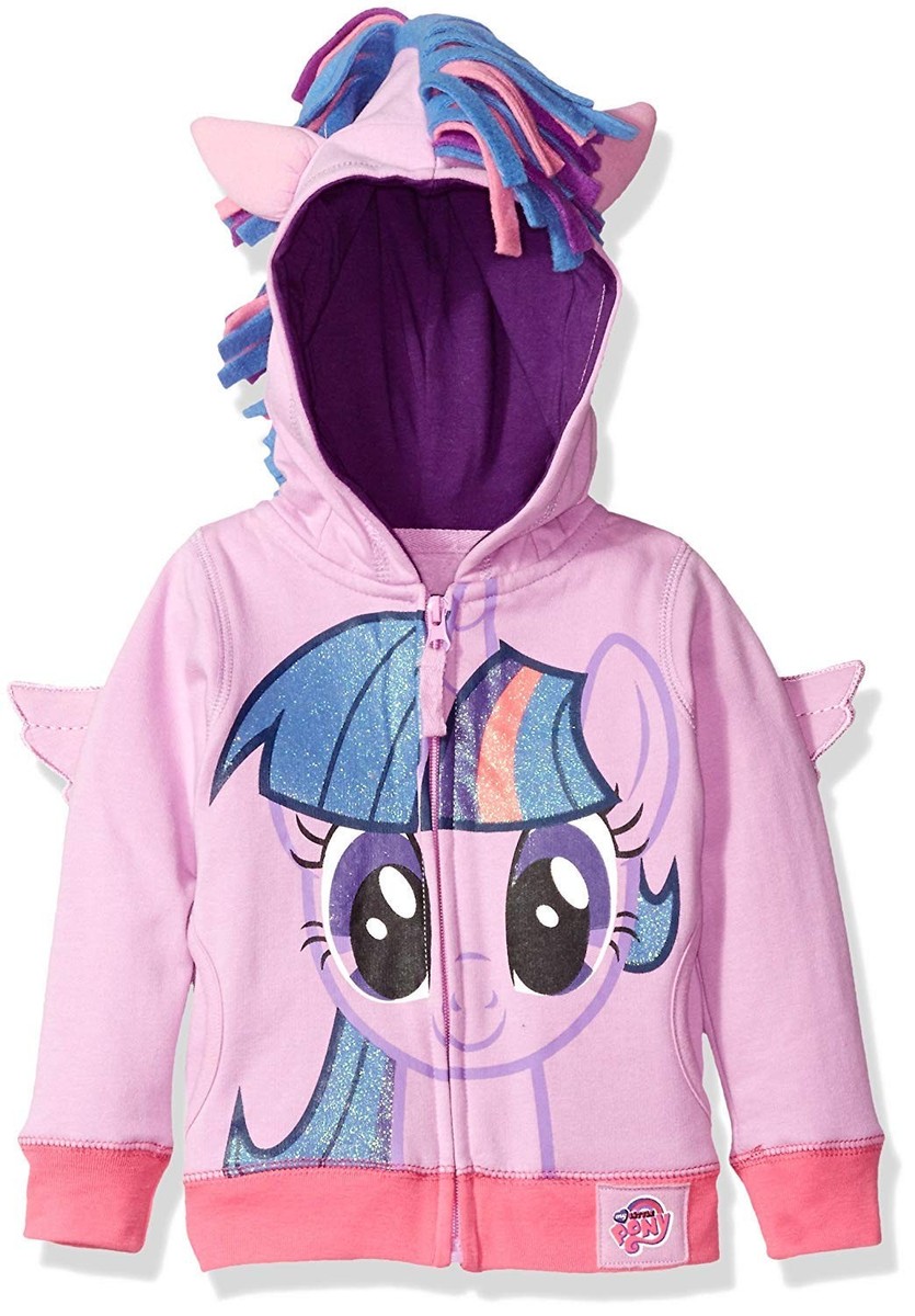 My Little Pony Big Girls Zip-up Hoodie, Twilight Sparkle, Large