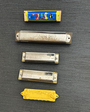 Mixed Lot Diatonic Harmonicas Key of C Marine Band Circus Band w/ Case