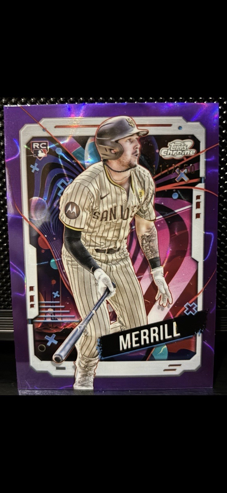 2024 Topps Cosmic Chrome - Jackson Merrill RC #194 Purple Nebula Refractor /150 