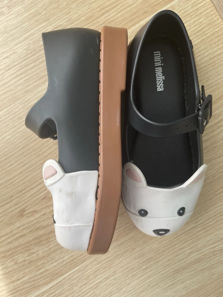 Mini Oso Melissa Maggie Mary Jane Negro/Blanco/Marrón Talla 10 Foto 2 de 4