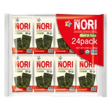 Organic Seasoned Roasted Seaweed Snacks 24 Individual Pack Sweet Spicy Kim Nori 