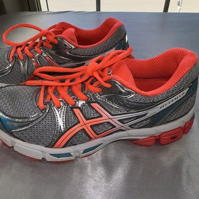 Size 7 ASICS Gel Exalt 2 Duomax Women Shoes Running Sneakers Gray Orange*