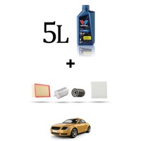 Hoffcar Set Service 4 Filter Und 5L ÖL FüR Audi Tt (8N3) 1.8 20V Turbo 132Kw D