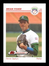 1991 Line Drive AAA Denver Zephyrs 137 Brian Fisher BXCP30