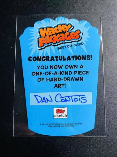 2018 Topps Wacky Packages Crispux 1/1 Die-Cut Sketch by Dan Contois - Picture 2 of 2