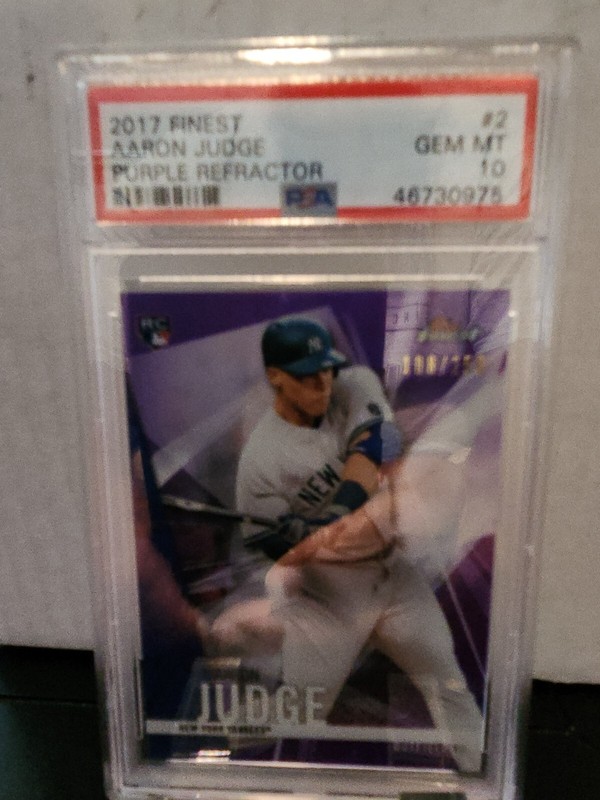 2017 FINEST AARON JUDGE  PURPLE REFRACTOR. 108/250