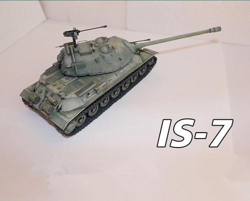 Kit modelo de papel tanque pesado Iosif Stalin IS-7 escala 1:50 Segunda Guerra Mundial Unión Soviética ruso - Imagen 1 de 4