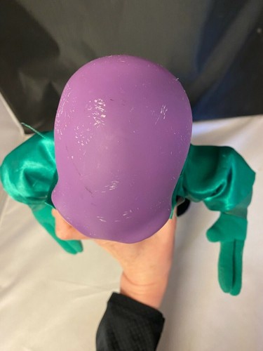 Vtg Sugar Loaf Plush Green Halloween SKELETON ALIEN 14 Inches Rubber Head, Rare - Picture 4 of 10