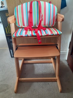 red kite wooden high chair