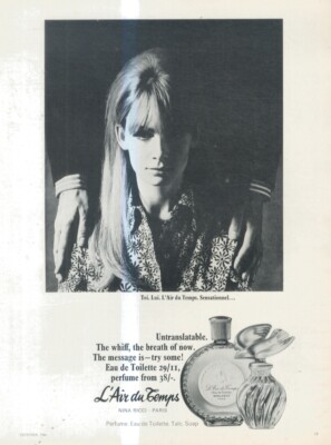 B6 VOGUE/HARPERS/NOVA WERBUNG 13X10 LUI. L'AIR DU TEMPS - PARFUM