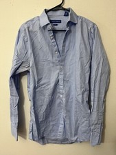 Vince Camuto Men's Shirt Dress Button Down Blue Slim Fit Size 15.5 34/35