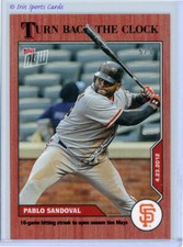 2020 Topps Turn Back the Clock Base Parallel #24 Pablo Sandoval 5/7 Cherry