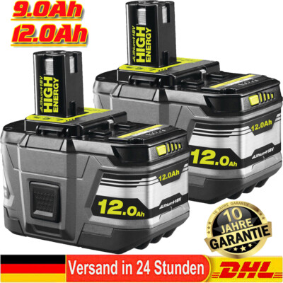 12,0Ah 18V Akku für RYOBI One Plus Lithium RB18L50 P108 8.0Ah 9.0Ah / Ladegerät