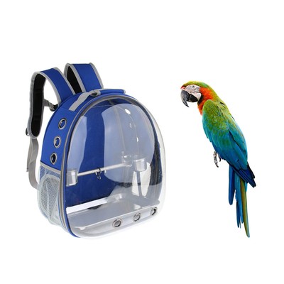 Pet Bird Parrot Travel Carrier Bag W 1 Set Stand Perch Tray Cups Blue Pink Ebay