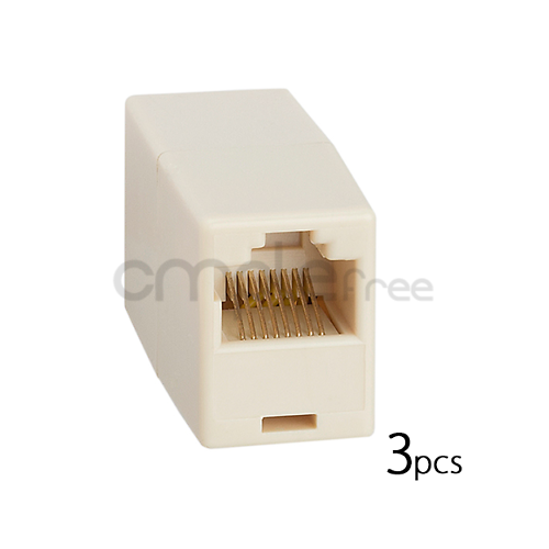 3 pack Cat5e Inline Coupler RJ45 Ethernet Network Patch Cable, 8P8C Straight - Imagen 2 de 4
