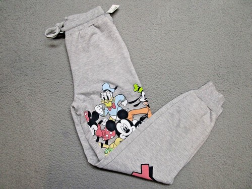 Disney Mickey Mouse Girls Fleeced Sweatpants Youth Loungewear Joggers XS NWT - Picture 3 of 9