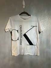 Boys white Calvin Klein T-shirt size large