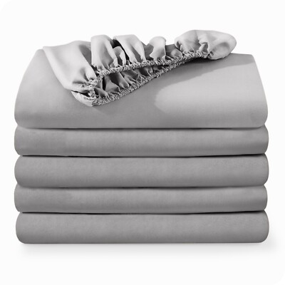 Bare Home 1800 Ultra-Soft 5 Pack Fitted Sheets