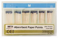 Absorbent Paper Points 200 Points Sterile in Cell Pack, Meta 2 boxes 