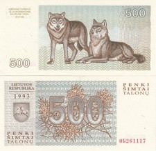 BANKNOTE*LITAUEN / Lithuania*500 Talonu*1993*P. 46*Unc.*W&ouml;lfe*