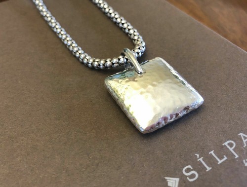 Collar de cadena de palomitas de maíz de plata de ley 925 Silpada N1106 S1118 colgante de almohada - Imagen 11 de 12