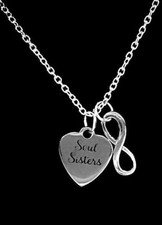 Soul Sisters Necklace Sister Best Friend Bff Christmas Gift Charm Jewelry