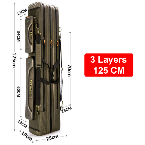 2/3/4 Layer Fishing Bag Multifunctional Rod Reel Lure Bags Fishing Rods Gear - Picture 8 of 28