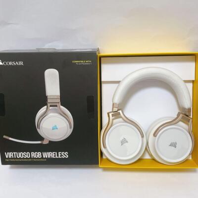 Corsair Virtuoso RGB Wireless Gaming Headset Pearl Wired