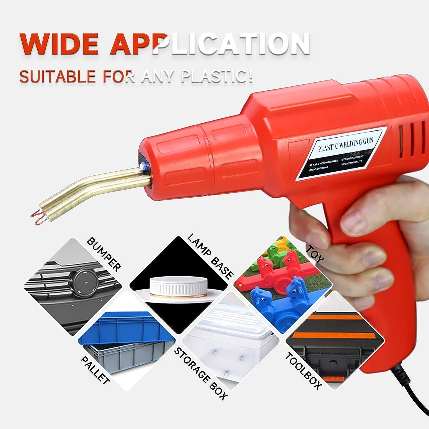 Hot Stapler Gun Plastic Repair Car Bumper Welding Welder Machine Kit+