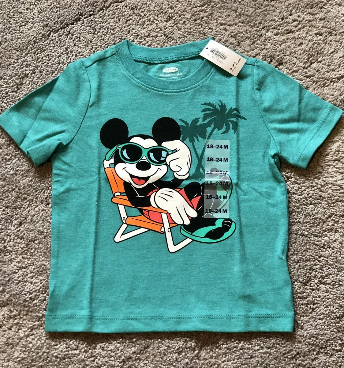 NWT Old Navy Collectabilitees Disney Mickey Mouse Endless Summer T Shirt 18 24 M