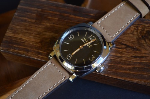 PULSERA RELOJ 26 24 22MM BEIGE COSTA AUTÉNTICA PIEL NUBUK PARA PANERAI ETC MA CORREA - Imagen 8 de 12