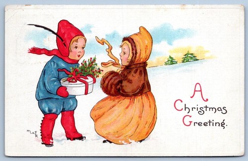 LOT/10 ANTIQUE CHRISTMAS VINTAGE POSTCARDS EARLY 1900's CONDITION VARIES #103 - Picture 8 of 12