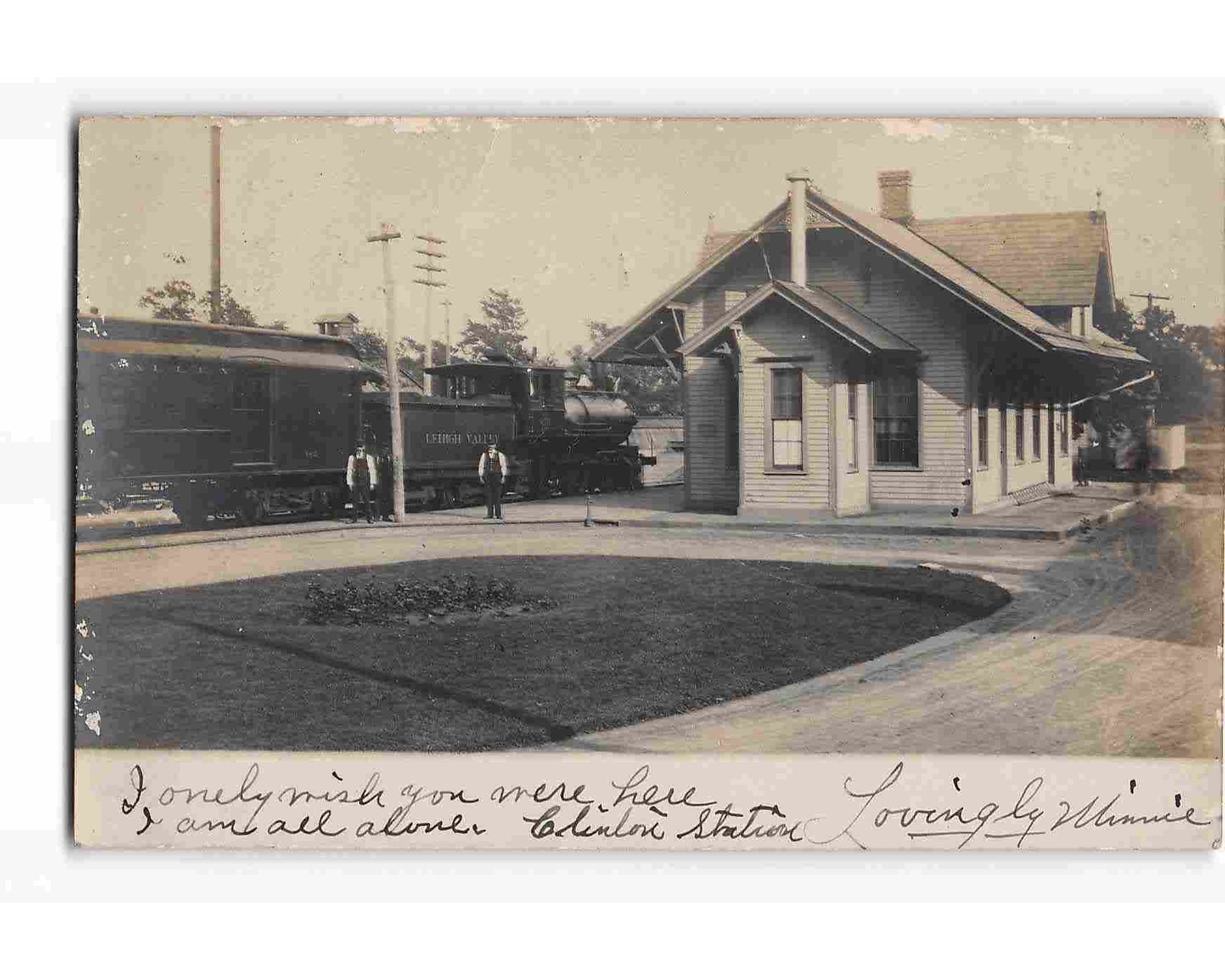 ST1956 RR STATION CLINTON NJ (Scarce RPPC/postcard 1906 PM) eBay