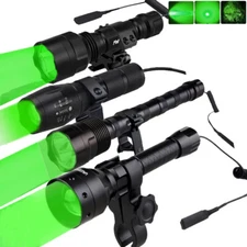 Hunting Green Light 1200 Yards LED Flashlight Predator Torch Coyote Hog Varmint
