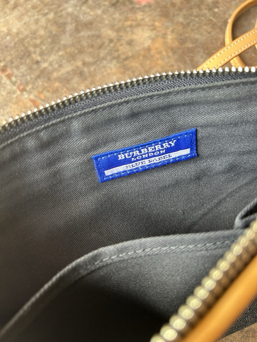 Vintage Burberry Blue Label Made In Japan Denim Purse Cross Vintage Burberry Blue Label Made In Japan Denim Purse Cross