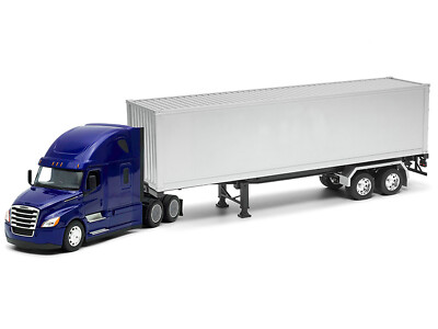 Freightliner Cascadia Truck Blue with Gray Container