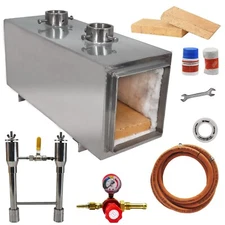 Gas Forge for Blacksmithing, Double Burner 2600F Rated, Propane forge