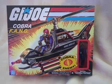 Hasbro GI Joe Retro Cobra FANG Helicopter & Pilot Exclusive 3.75" Vehicle Mint! 