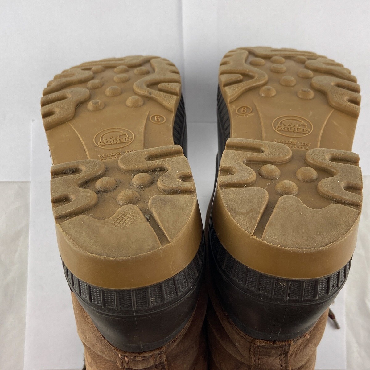 Sorel Badger Mens 11 Winter Boots Tan Leather Rubber Duck Boots Made in Canada Sorel Boots Mens 6 Brown Leather Badger Waterproof Winter  main image 2
